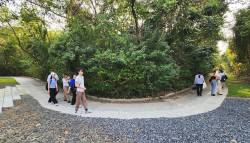 HKU landscape students at Metro Forest Project, Bangkok, Thailand. By Ashley Scott Kelly, 2024.