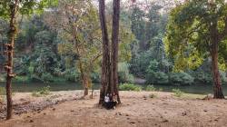 HKU landscape students having dinner in Mae Ngao National Park. By Ashley Scott Kelly, 2024.