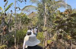 HKU landscape students near site of planned disposal area for 60-kilometer water diversion tunnel. By Tsui Tsz Shan Iris, 2024.