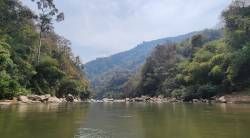 Planned reservoir area on tributary of the Salween (Thanlwin/Nujiang) River, Thailand. By Ashley Scott Kelly, 2024.
