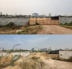 Shwe Kokko, Myanmar as seen from Thailand in March 2023 (top) and March 2024 (bottom). By Ashley Scott Kelly, 2024.