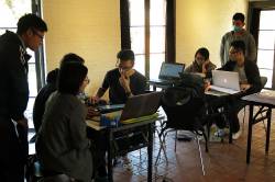 Workshop on the Koshi-Tappu corridor at Taragaon Museum. By Ashley Scott Kelly, 2016.
