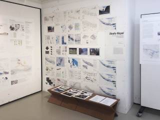 Student research and field photos exhibited at studio final review, 2016.